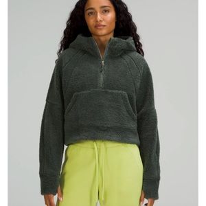Lululemon fleece scuba crop half zip